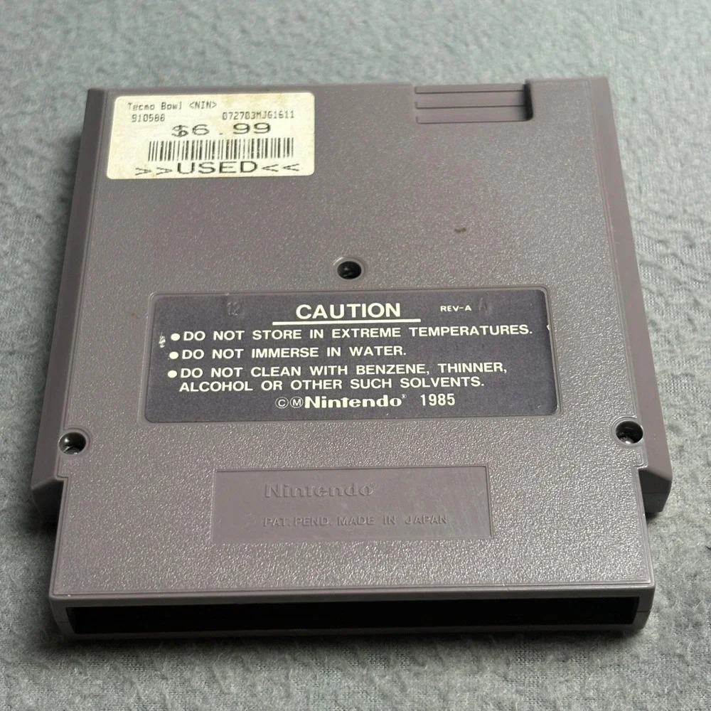 Tecmo Bowl Nintendo NES Video Game Cartridge 1988 NFLPA NES-TW-USA Authentic